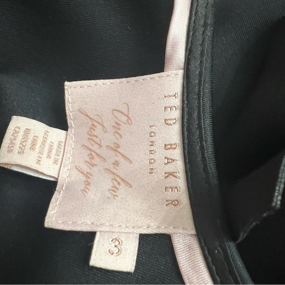 Ted Baker Fit and Flare Black Dress, Size 3 (Euro) size 6 to 8 (US) - Picture 3 of 4
